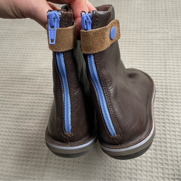 Camper Beetle Booties Boots 37 Womens Brown Leather Minimalist - Picture 6 of 10